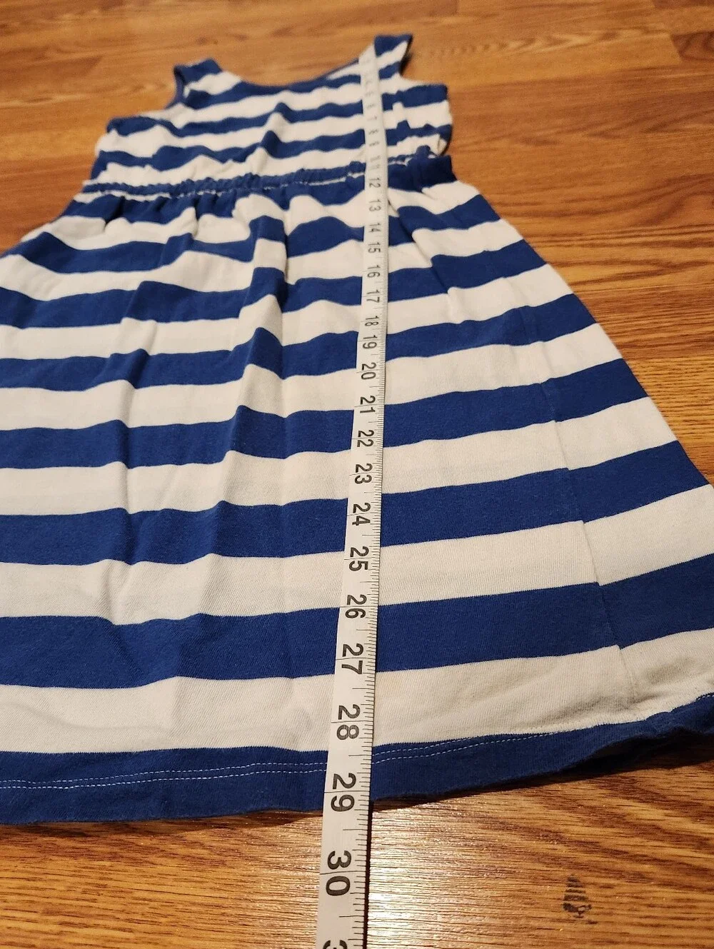 Gymboree Blue and White Striped Sleeveless Cotton Dress